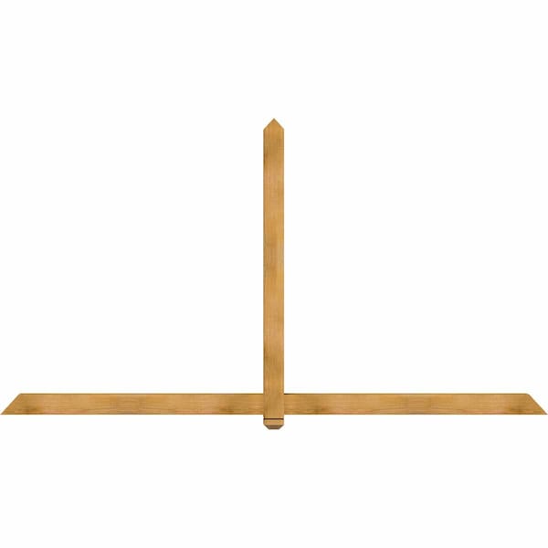 Ekena Millwork Eugene Rough Sawn Timber Gable Bracket, Western Red Cedar, 108"W x 58"H x 4"D x 4"F, 13/12 Pitch GBW108X58X0404EUG00RWR - main